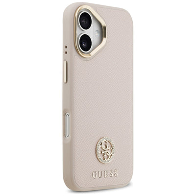 Guess Grained Strass Logo MagSafe case for iPhone 17 - pink