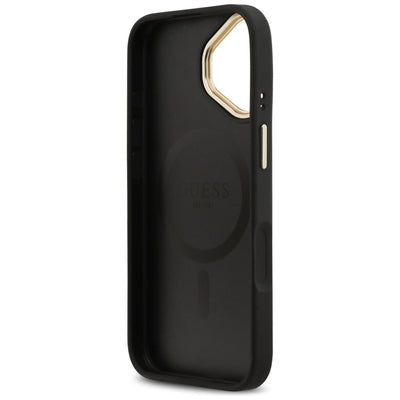 Guess Peony Hot Stamp MagSafe Case for iPhone 17 - Black