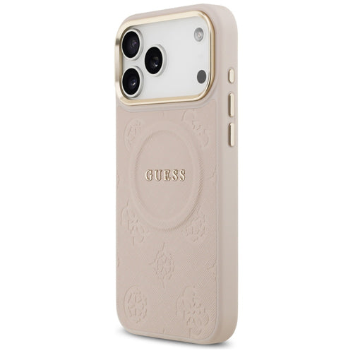 Guess Peony Hot Stamp MagSafe Case for iPhone 17 Pro Max - Pink
