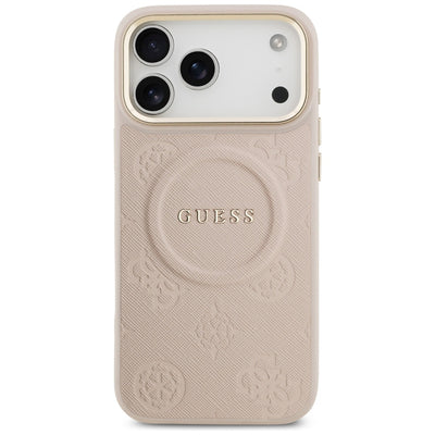 Guess Peony Hot Stamp MagSafe Case for iPhone 17 Pro Max - Pink