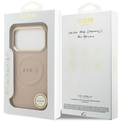 Guess Peony Hot Stamp MagSafe Case for iPhone 17 Pro - Pink