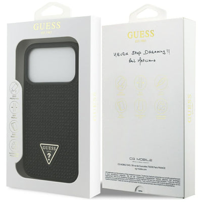 Guess Rhinestone Triangle Logo Case for iPhone 17 Pro - Black