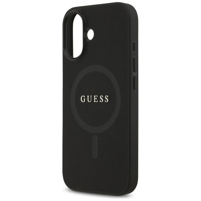 Guess Saffiano Classic Logo MagSafe case for iPhone 17 - black