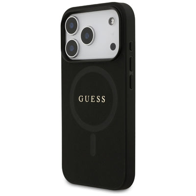 Guess Saffiano Classic Logo MagSafe Case for iPhone 17 Pro - Black