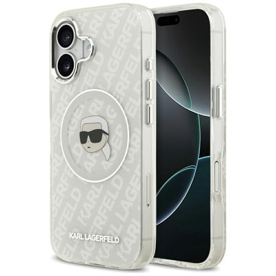Karl Lagerfeld IML Karl Head Logo MagSafe iPhone 17 Case - Gray