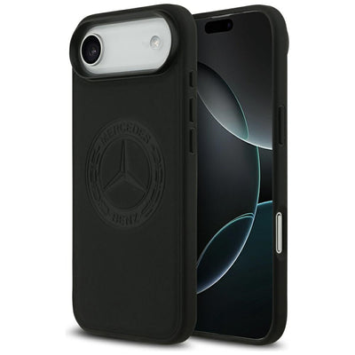Mercedes Leather Vintage Logo MagSafe Case for iPhone Air - Black