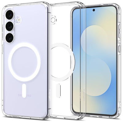 Spigen Ultra Hybrid Mag MagSafe Case for Samsung Galaxy S25 FE - Clear and White