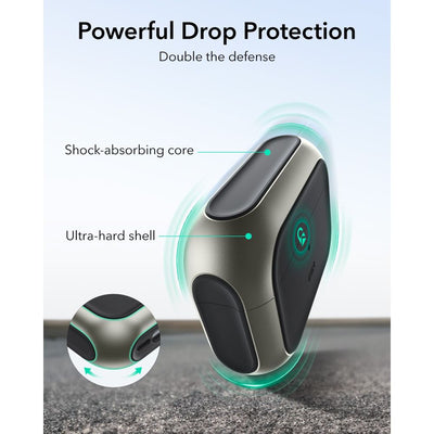 ESR Orbit HaloLock MagSafe Case for AirPods Pro 3 - Gray & Black