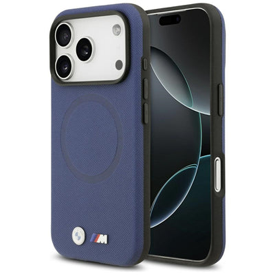 BMW M FW Metal Logo MagSafe Case for iPhone 17 Pro - Navy Blue