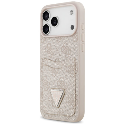 Guess 4G Nauble Card Triangle Case for iPhone 17 Pro Max - Pink