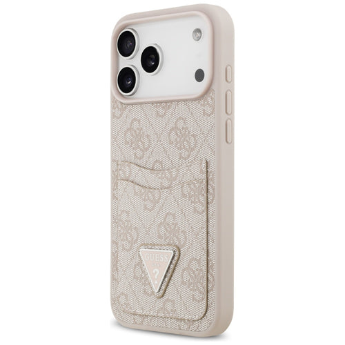 Guess 4G Nauble Card Triangle Case for iPhone 17 Pro Max - Pink