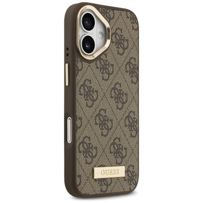 Guess 4G Logo Plate MagSafe case for iPhone 17 - brown