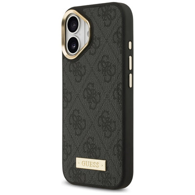 Guess 4G Logo Plate MagSafe case for iPhone 17 - black