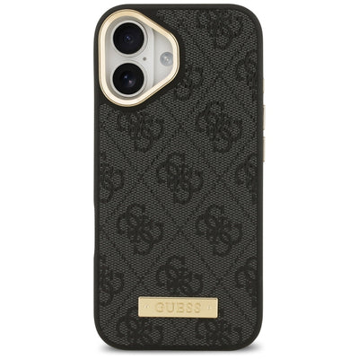 Guess 4G Logo Plate MagSafe case for iPhone 17 - black