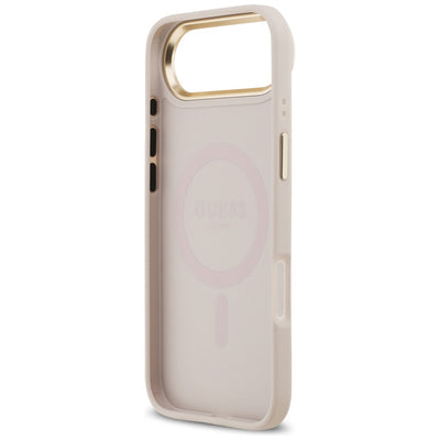 Guess Grained Strass Logo MagSafe iPhone Air Case - Pink