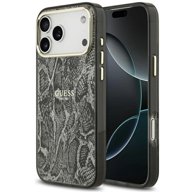 Guess Python Pattern MagSafe Case for iPhone 17 Pro Max - Black