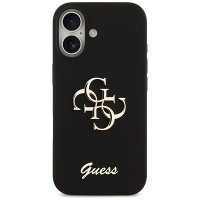 Guess Silicone Big 4G Script Case for iPhone 17 - Black