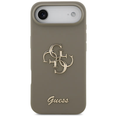 Guess Silicone Big 4G Script Case for iPhone Air - Brown
