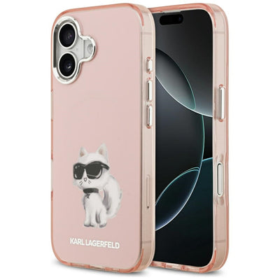Karl Lagerfeld IML Aquarelle Choupette & Logo MagSafe iPhone 17 Case - Pink