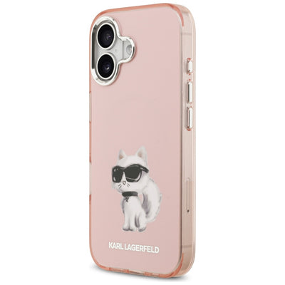 Karl Lagerfeld IML Aquarelle Choupette & Logo MagSafe iPhone 17 Case - Pink