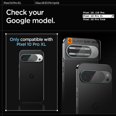 Spigen Optik Glas.tR Camera Cover 2-pack for Google Pixel 10 Pro XL - Clear