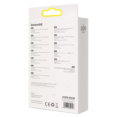 Baseus Crystal Shine Series cable USB cable for fast charging and data transfer USB Type A - Lightning 2.4A 2m blue (CAJY0001