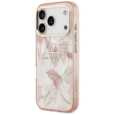 Guess Jungle Tonal Triangle MagSafe Case for iPhone 17 Pro Max - Pink