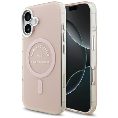 Karl Lagerfeld IML Karl RSG Logo MagSafe Case for iPhone 17 - Pink