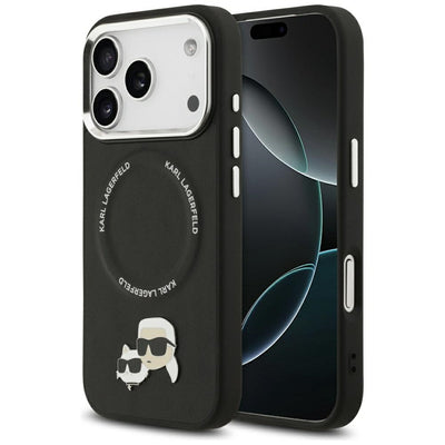 Karl Lagerfeld Karl & Choupette Pins MagSafe Case for iPhone 17 Pro Max - Black