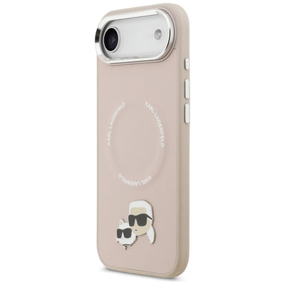 Karl Lagerfeld Karl & Choupette Pins MagSafe Case for iPhone Air Pink