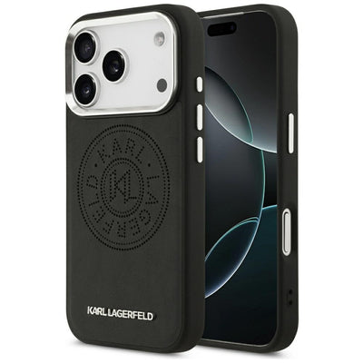 Karl Lagerfeld Point & Metal Logo MagSafe Case for iPhone 17 Pro - Black
