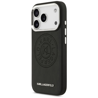 Karl Lagerfeld Point & Metal Logo MagSafe Case for iPhone 17 Pro - Black
