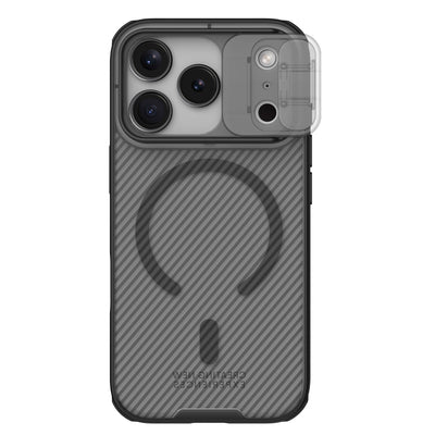CamShield Pro Magnetic Case IP17 Pro Transparent black — Nillkin