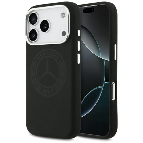Mercedes Silicone Vintage Logo MagSafe Case for iPhone 17 Pro - Black