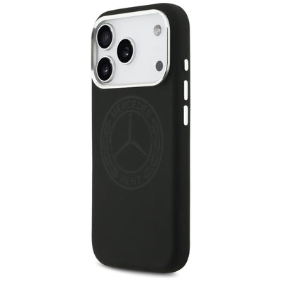 Mercedes Silicone Vintage Logo MagSafe Case for iPhone 17 Pro - Black