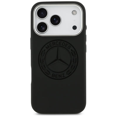 Mercedes Silicone Vintage Logo MagSafe Case for iPhone 17 Pro - Black