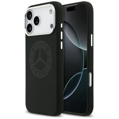 Mercedes Silicone Vintage Logo MagSafe Case for iPhone 17 Pro Max - Black