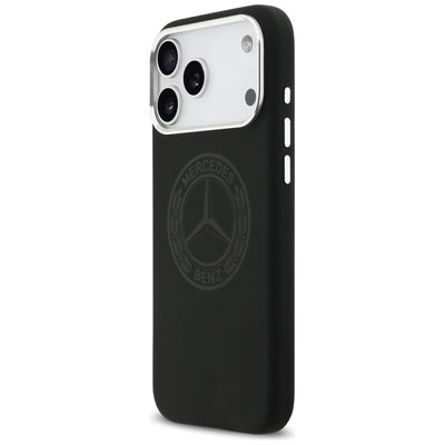 Mercedes Silicone Vintage Logo MagSafe Case for iPhone 17 Pro Max - Black