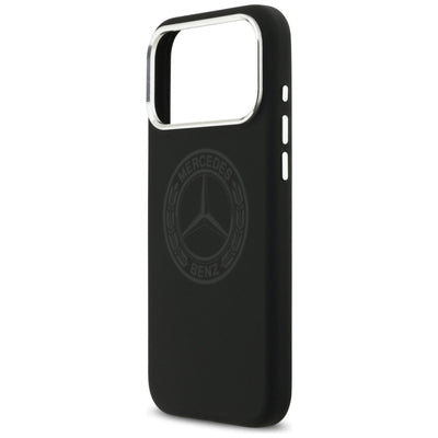 Mercedes Silicone Vintage Logo MagSafe Case for iPhone 17 Pro Max - Black