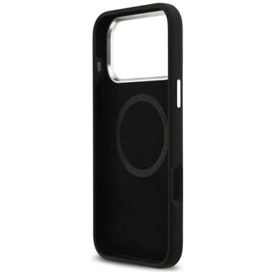 Mercedes Silicone Vintage Logo MagSafe Case for iPhone 17 Pro Max - Black