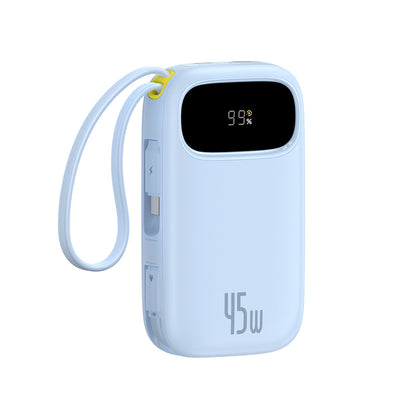 Baseus EnerFill FC31 20000mAh 45W Power Bank with Display with USB-C and Lightning Cables - Blue