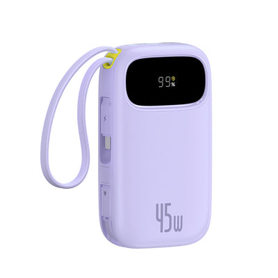 Baseus EnerFill FC31 20000mAh 45W Power Bank with Display with USB-C and Lightning Cables - Purple