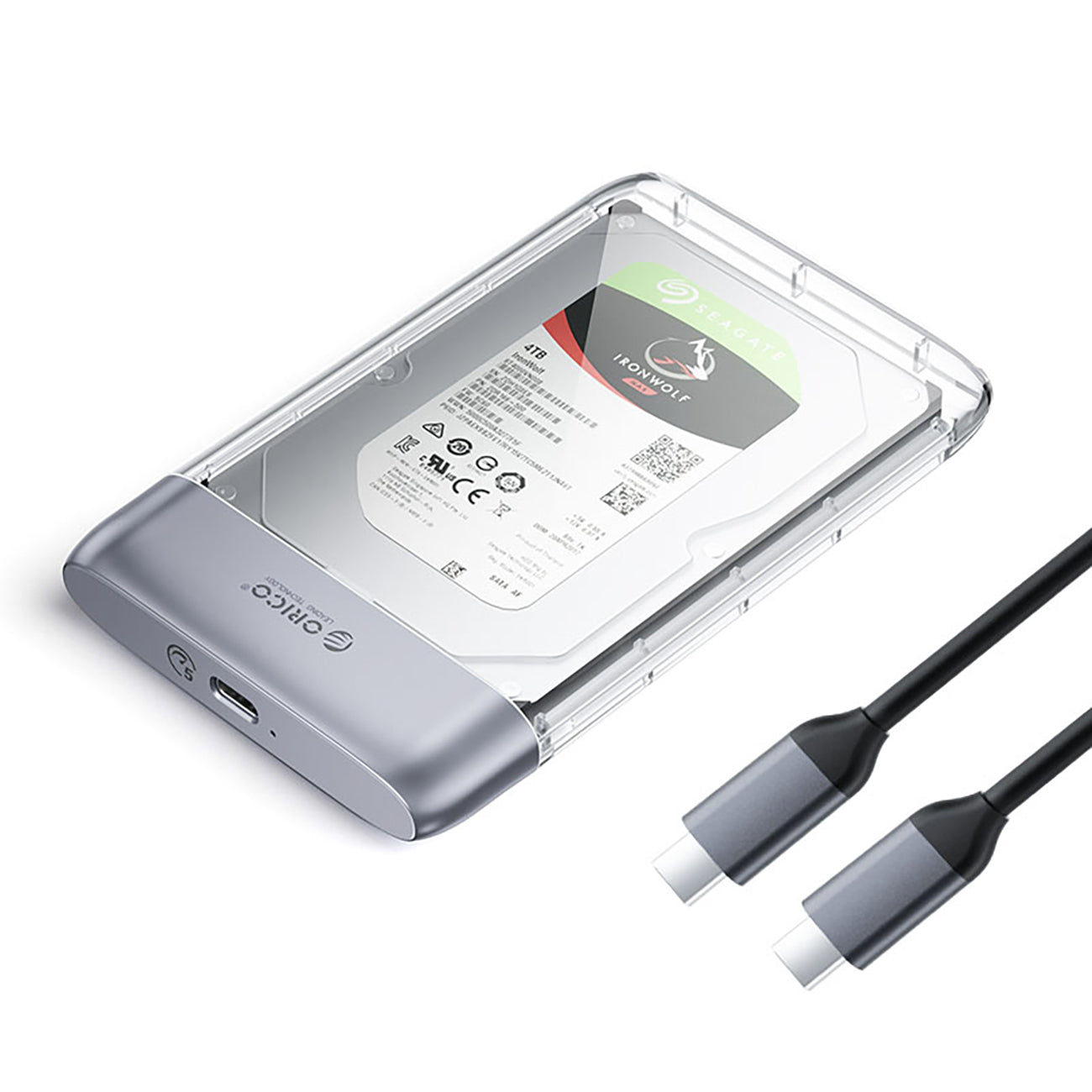 Orico TX25C3 2.5" HDD/SSD USB-C 5Gb/s Disk Drive - Transparent