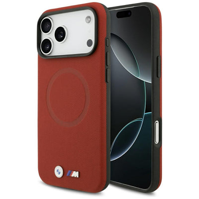 BMW M FW Metal Logo MagSafe Case for iPhone 17 Pro Max - Red