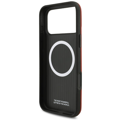 BMW M FW Metal Logo MagSafe Case for iPhone 17 Pro Max - Red