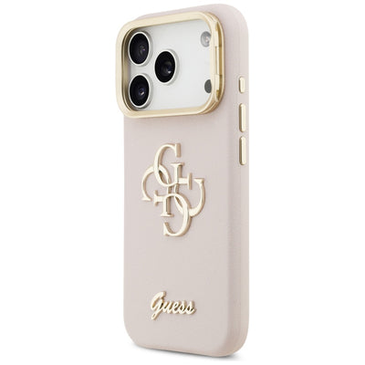 Guess Grained Big 4G & Stand Camera Case for iPhone 17 Pro - Pink