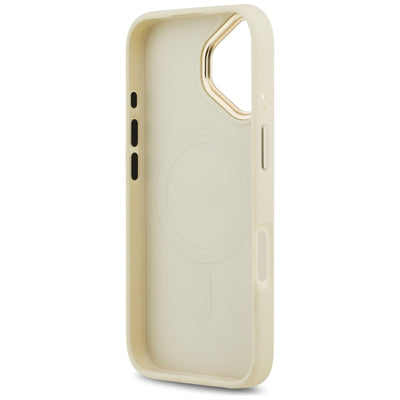 Guess Peony Hot Stamp MagSafe iPhone 17 Case - Beige