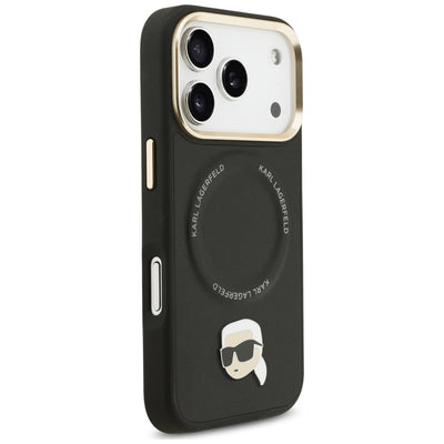 Karl Lagerfeld Big Strap Karl Metal Logo MagSafe Case for iPhone 17 Pro - Black