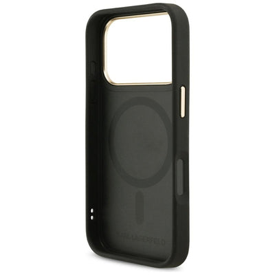 Karl Lagerfeld Big Strap Karl Metal Logo MagSafe Case for iPhone 17 Pro - Black