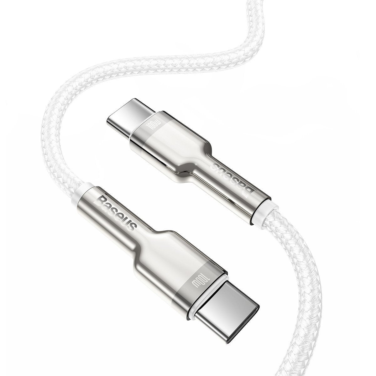 Cable USB-C to USB-C Baseus Cafule, 100W, 2m (white) - Product Image 3